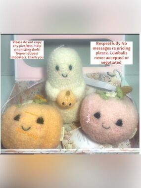 3 PIECE BNWT 2025 CUDDLE + KIND 1 BOUCLE GHOST W PUMPKIN AND 2 BOUCLE PUMPKINS